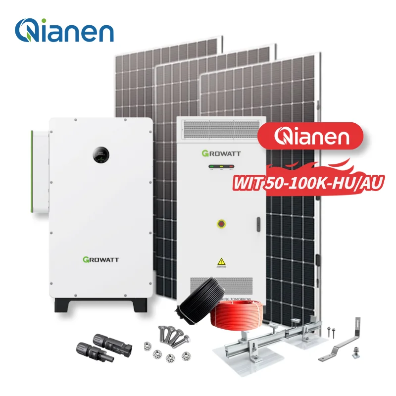 QIANEN komerční systém pro ukládání energie solární energetický systém 50-100 kW hybridní solární měnič MPPT lithiová baterie vysoká