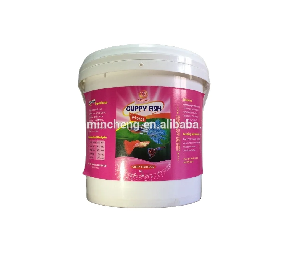 Bucket Guppy fish flake 10L