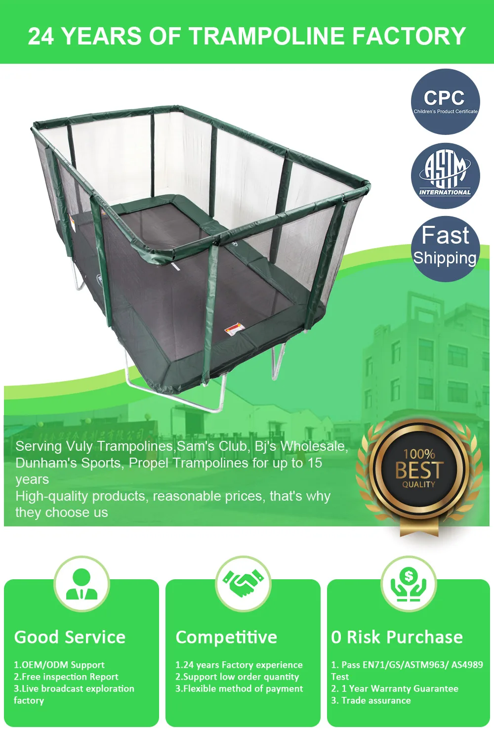 Large Rectangle 17x10ft Competition Trampoline With Net Buy Rectangle