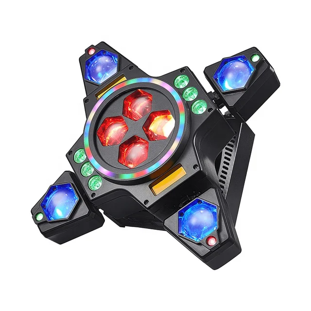 LED Four Small Cyclone 6 in 1 Bee Eye Light Beam Laser Moving Head for bar Disco Stage Strobe Light for KTV Parties Nightclubs
