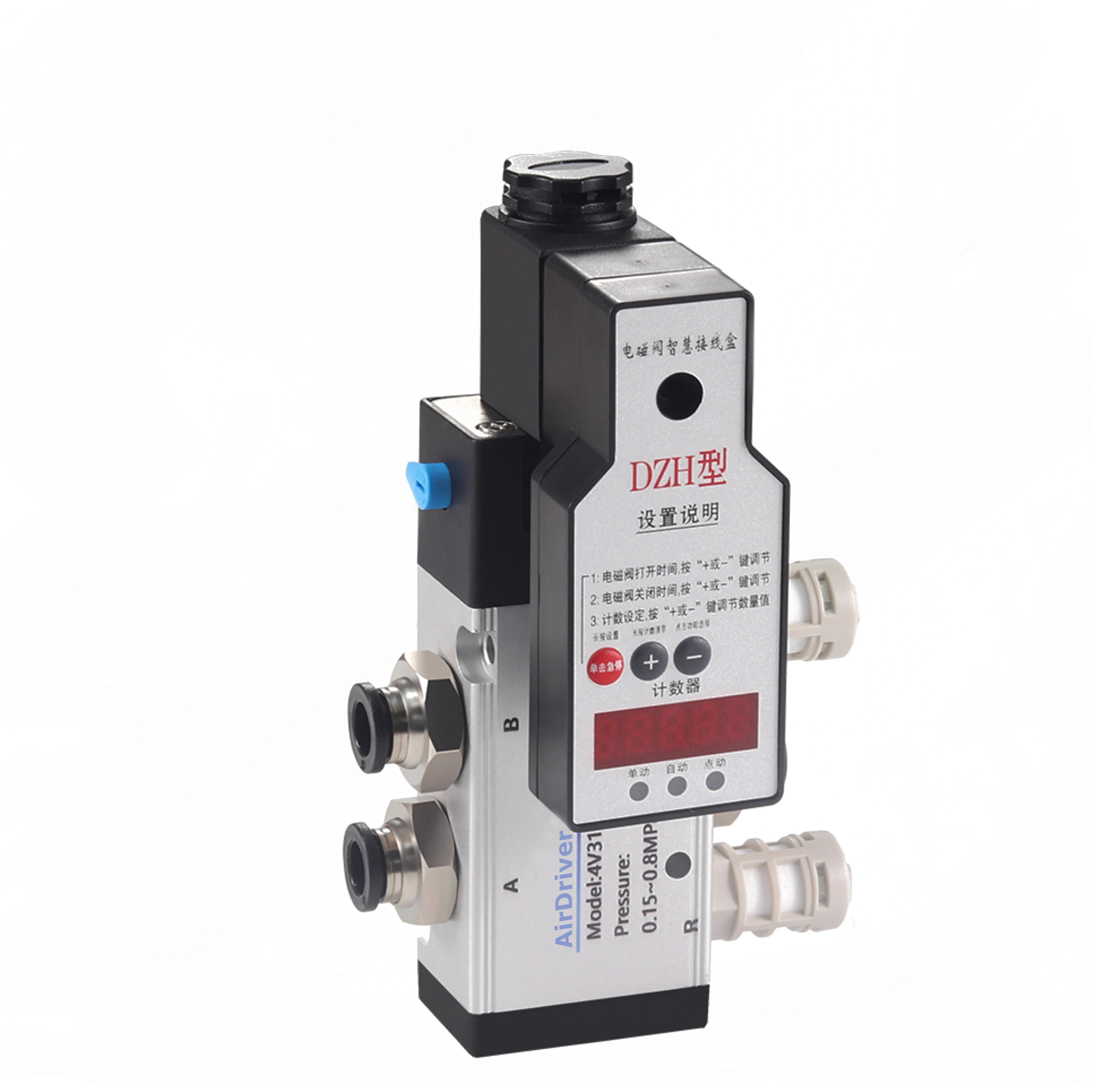 Simple Solenoid Valve 4V210 PLC Controller Single Valve PLC System Fit with All One Coil 4V Series Like 2V025-08 3V210-08