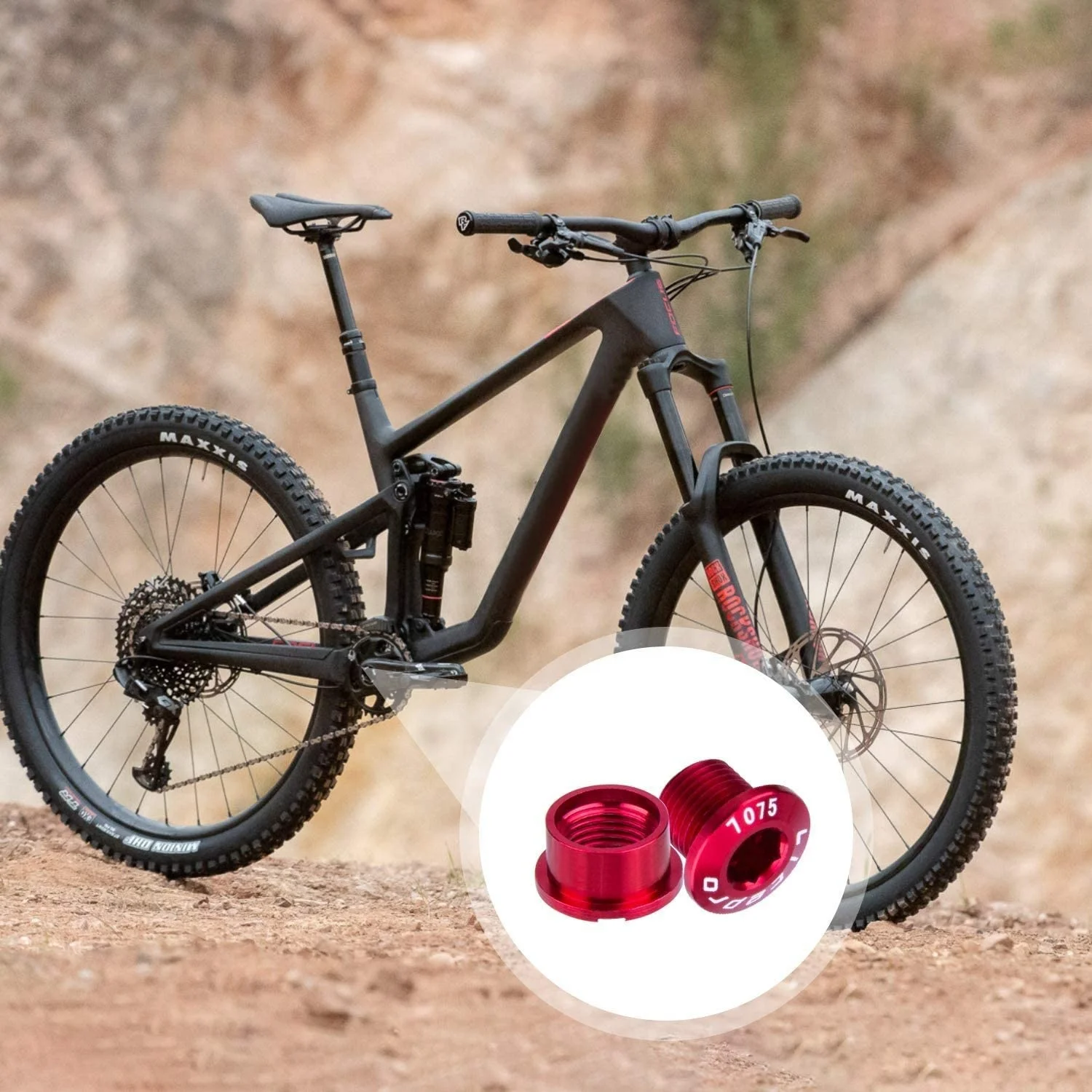 5 Boulons D'anneau De Chaîne M8 Pour Roue De Vélo - Aluminium Doré - Neuf