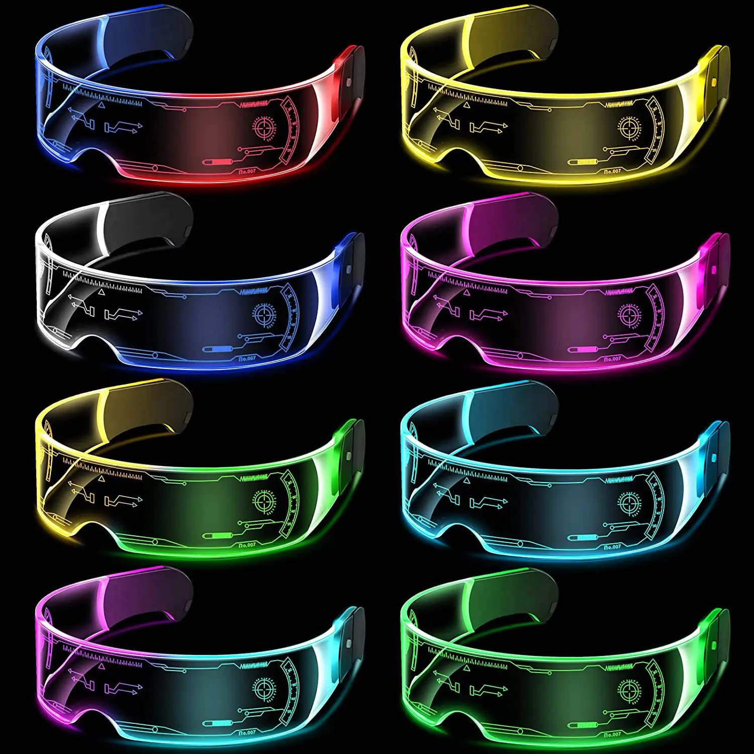 2024 LED Glasses Light up Toy - Cyberpunk Futuristic Fun