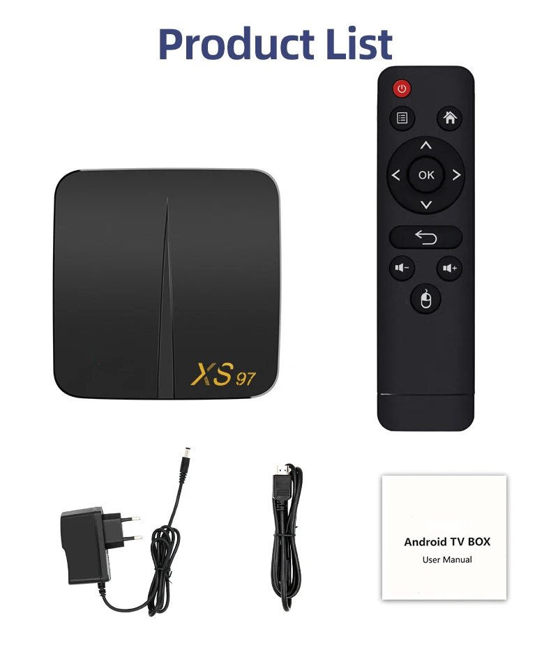 XS97 Smart TV Box - 4K, Dual Wifi, Android 11, 4GB RAM