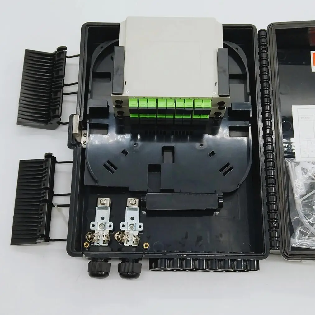 Fiber Optic Distribution FTTH Box 16 Core Black Termination Box