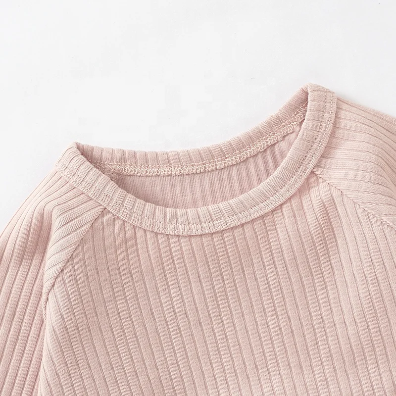 Оптовая продажа, Детские хлопковые Пижамные комплекты из органического трикотажа с длинным рукавом, весна-осень, 4x2, детская одежда для сна