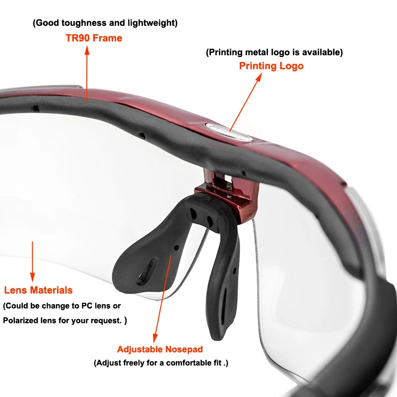 2025 Sports Eyeglasses With UV400 Cheap China Made Branded Sunglasses