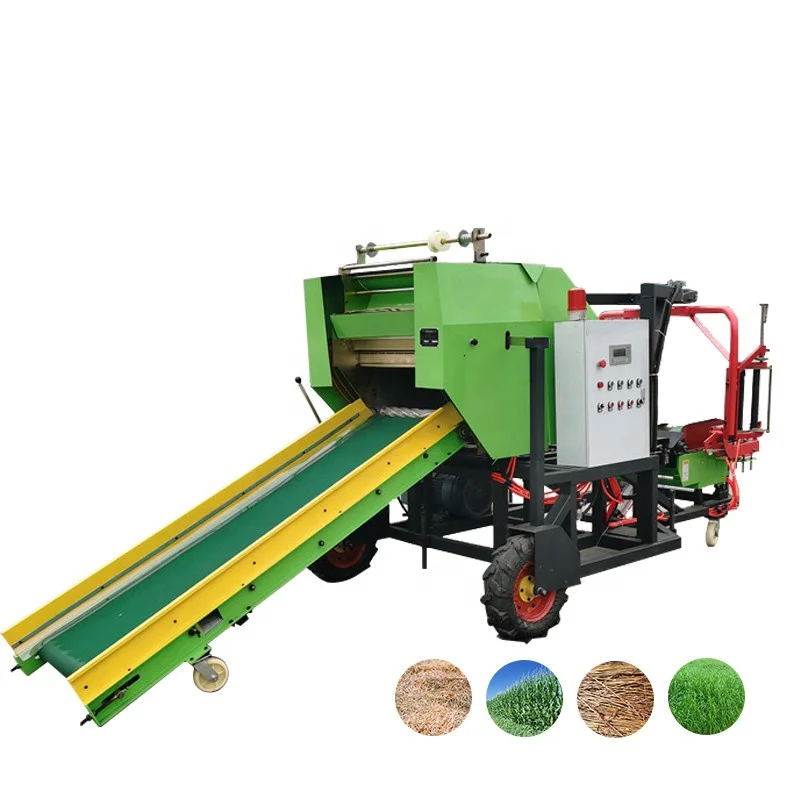 Compress Hay Machine Livestock Feed Compactor Straw Alfalfa Hay Compressing Machine Silage ...