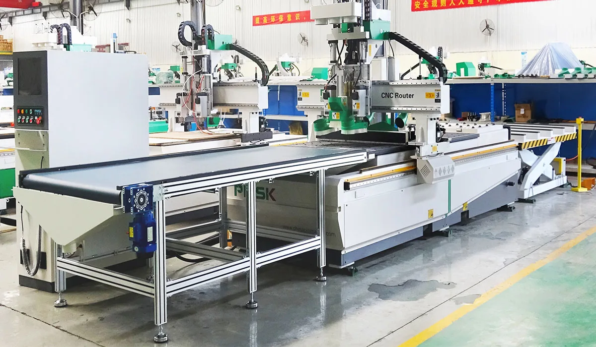 Полностью автоматический двухголовочный фрезерный станок с ЧПУ для изготовления мебели 1325 5