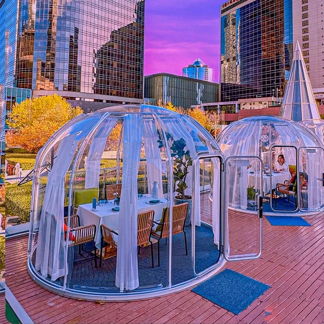 FEAMONT Dome tent luxury skylight bubble outdoor hotel event clear transparent tent house polycarbonate igloo dome tent