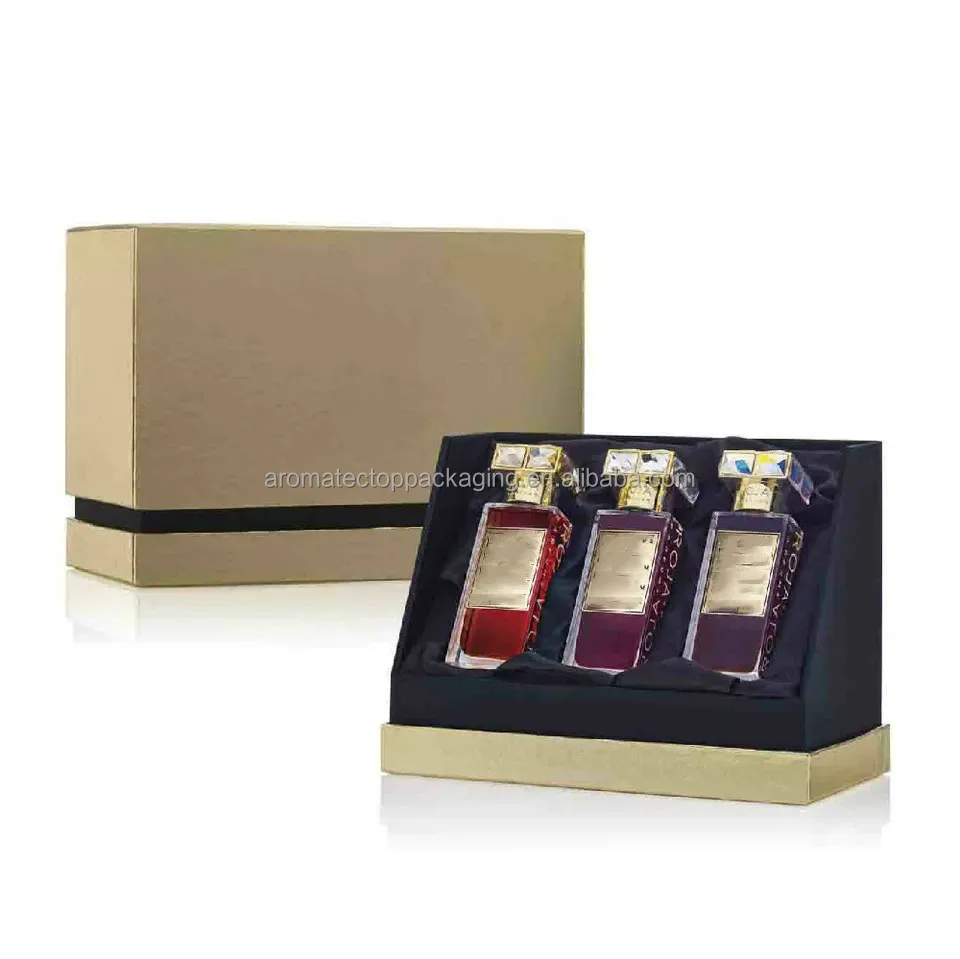 Custom Creative Double Door Cosmetics Paper Box Luxury Empty Perfume ...