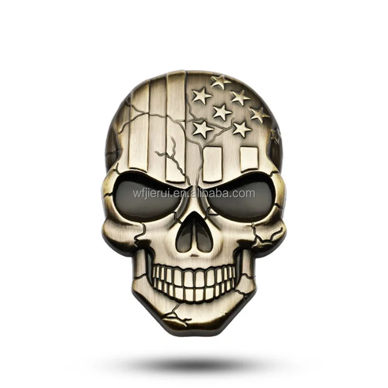 3M Skeletons & Skulls Car & Truck Decals/Stickers Cool 3D Metal Skull Emblem Badge - Bronze Zinc Alloy Decal For Cars, Bikes & Trucks Bronze Skull Sticker 3M Skeletons & Skulls Car & Truck Decals/Stickers Cool 3D Metal Skull Emblem Badge - Bronze Zinc Alloy Decal For Cars, Bikes & Trucks Bronze Skull Sticker