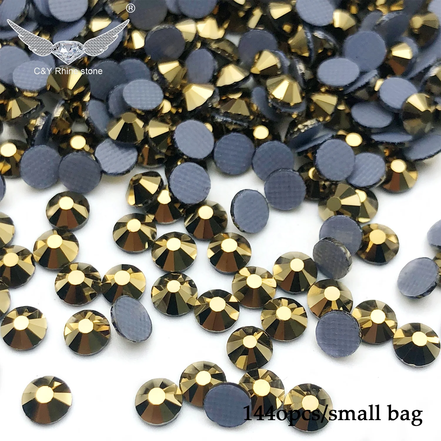 C&y 1440pcs High Quality Glass Iron On Rhinestone Crystal Washable Glue