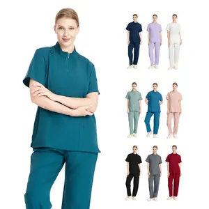 Wholesale Custom Doctor Nurse Scrubs Set Hospital Medical Uniform Scrubs Uniforms Set for Women