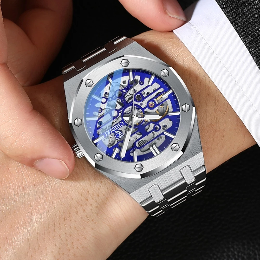 CHENXI 8848 Silver Men's Mechanism Watch - Waterproof Stainless