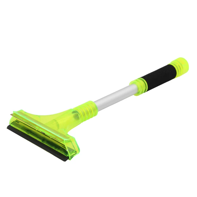 Auto Car Ice Break Scraper Aluminum Long Handle Rubber Snow Ice Scraper Snow Removal with Window Squeegee