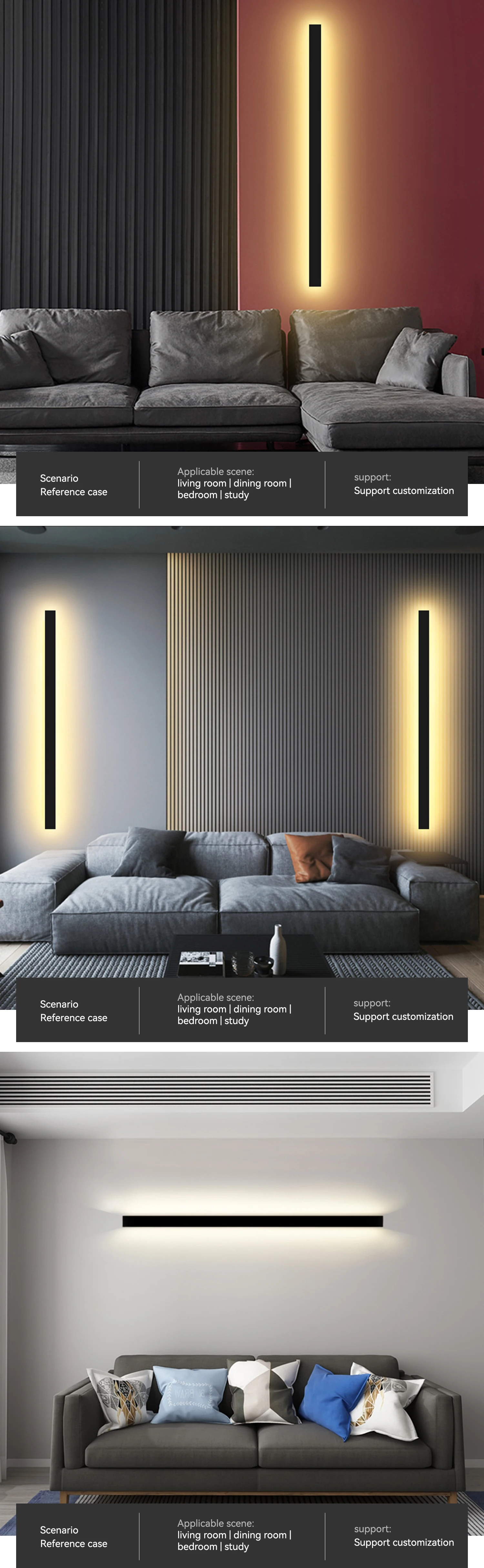 Modern Led Aluminum Exterior Contemporary Decor Living Room Interior ...