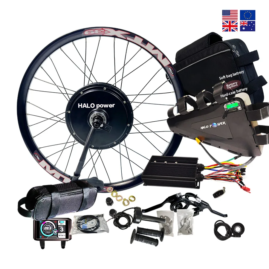 5000 W 1500W-3000W Electric Bike Conversion Kit 8000 Watt 10000w QS Motor  With 48V-72V 21A-41AH Ebike Battery for Mountain Cycle