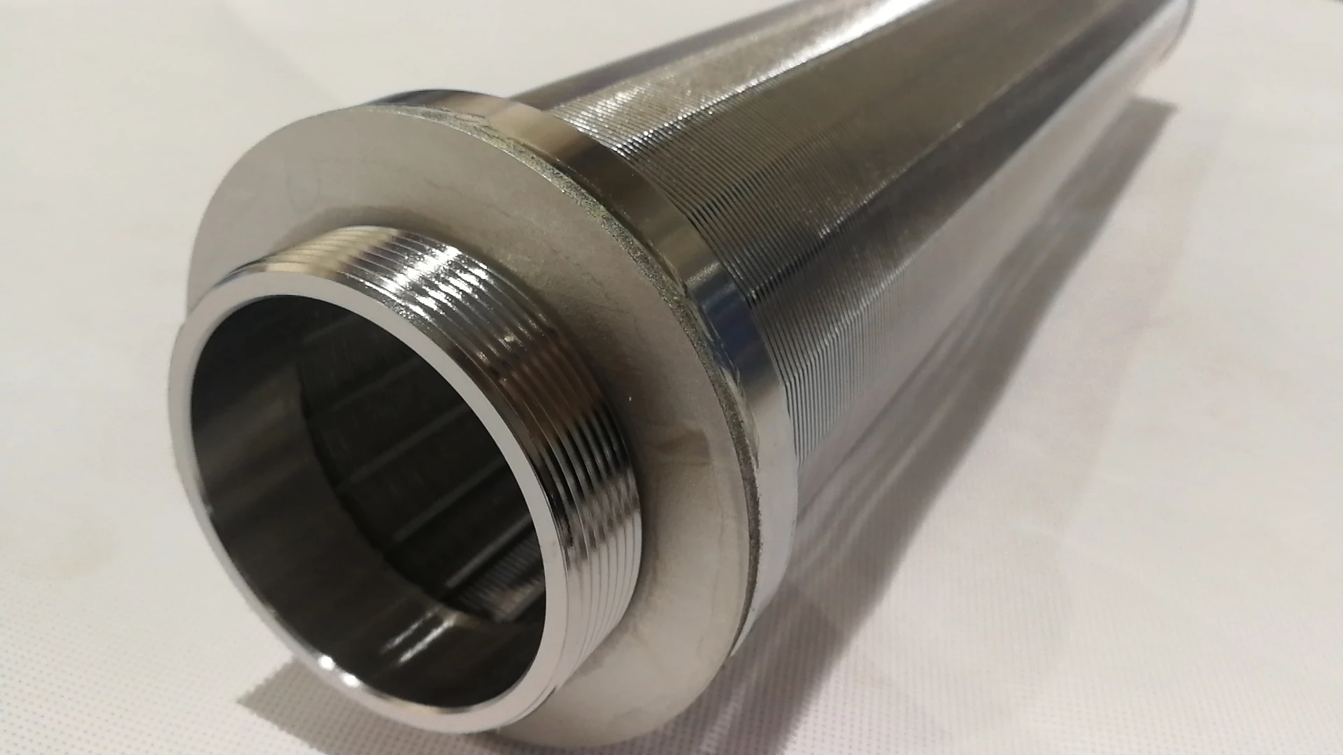 product-673-379 High precision wedge wire filter tubes with mini slot sizes 0.025mm for liquid filtration