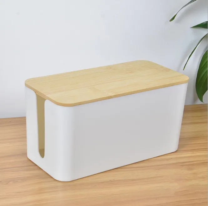 Power Strip Storage Box Data Cable Charger Socket Power Socket Cable Management Desktop Organizer