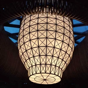 Opal Glass and Stainless Steel Body Art Nouveau Style Sanya Maritime Silk Ceiling Chandelier for Hotel Use