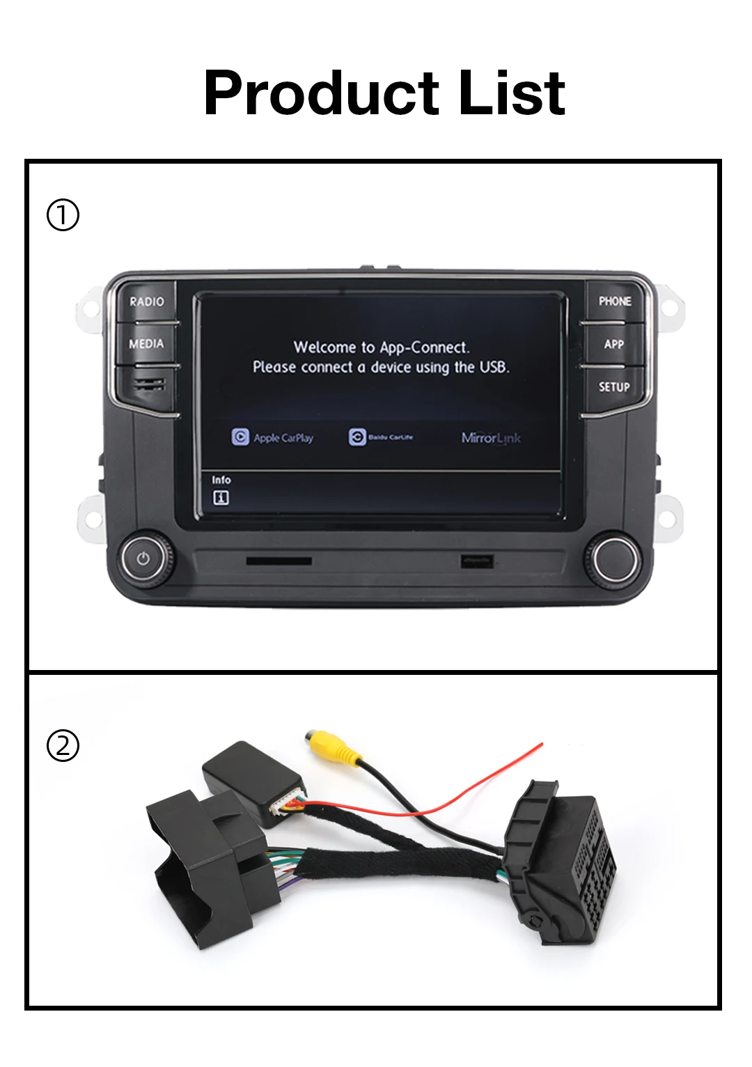 Topsource Factory Rcd360 Carplay Car Radio Car Gps Stereo Audio Forvw ...