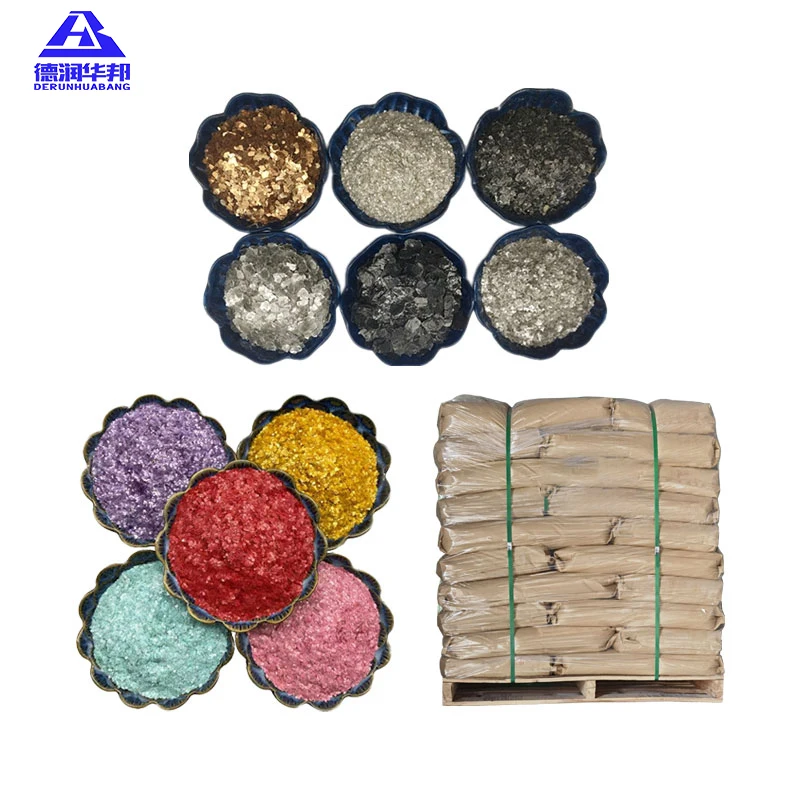 Color Flakes Chips with Epoxy Resin Flooring  Natural and Synthetic colorful Mica flake  for Decoration Coatings Biotite Mica