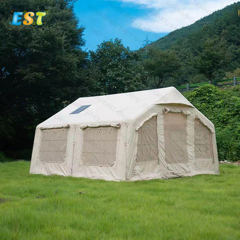 Inflatable Camping Tent with Pump Easy Setup Cabin Waterproof Outdoor Blow  Up