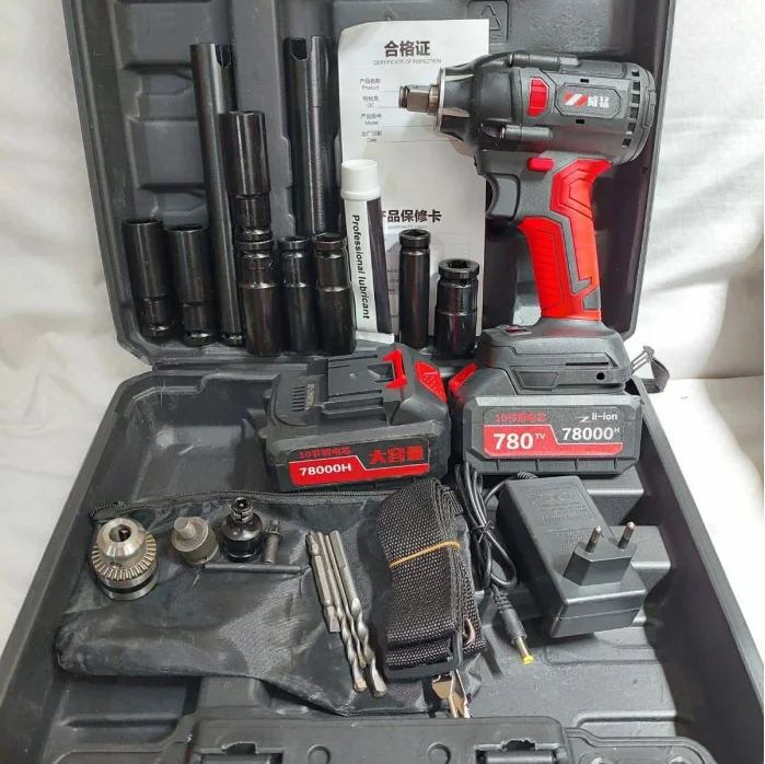 Недорогой литиевый Электрический динамометрический ключ WHAMX 3000 мАч 1/2 беспроводные ударные электроинструменты