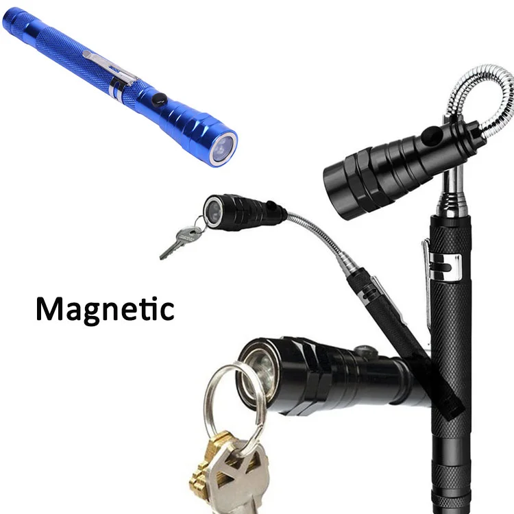 Portable Telescopic Pick up Tool LED Flashlight  3wLED Battery Powered Tactical Flashlight Torches