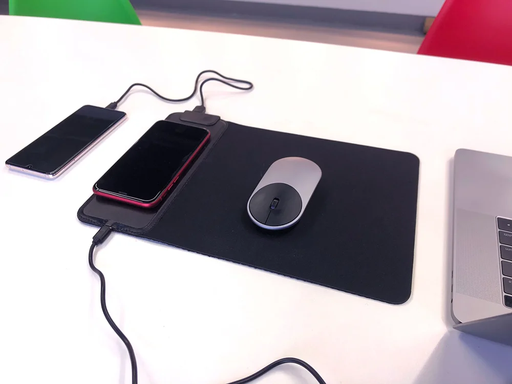 Recycle Foldable Wireless Charger Mouse Pad 2 in One 15W Foldable With 5V 2A USB C Ports for Mobile Phone Fast Charging Mousepad
