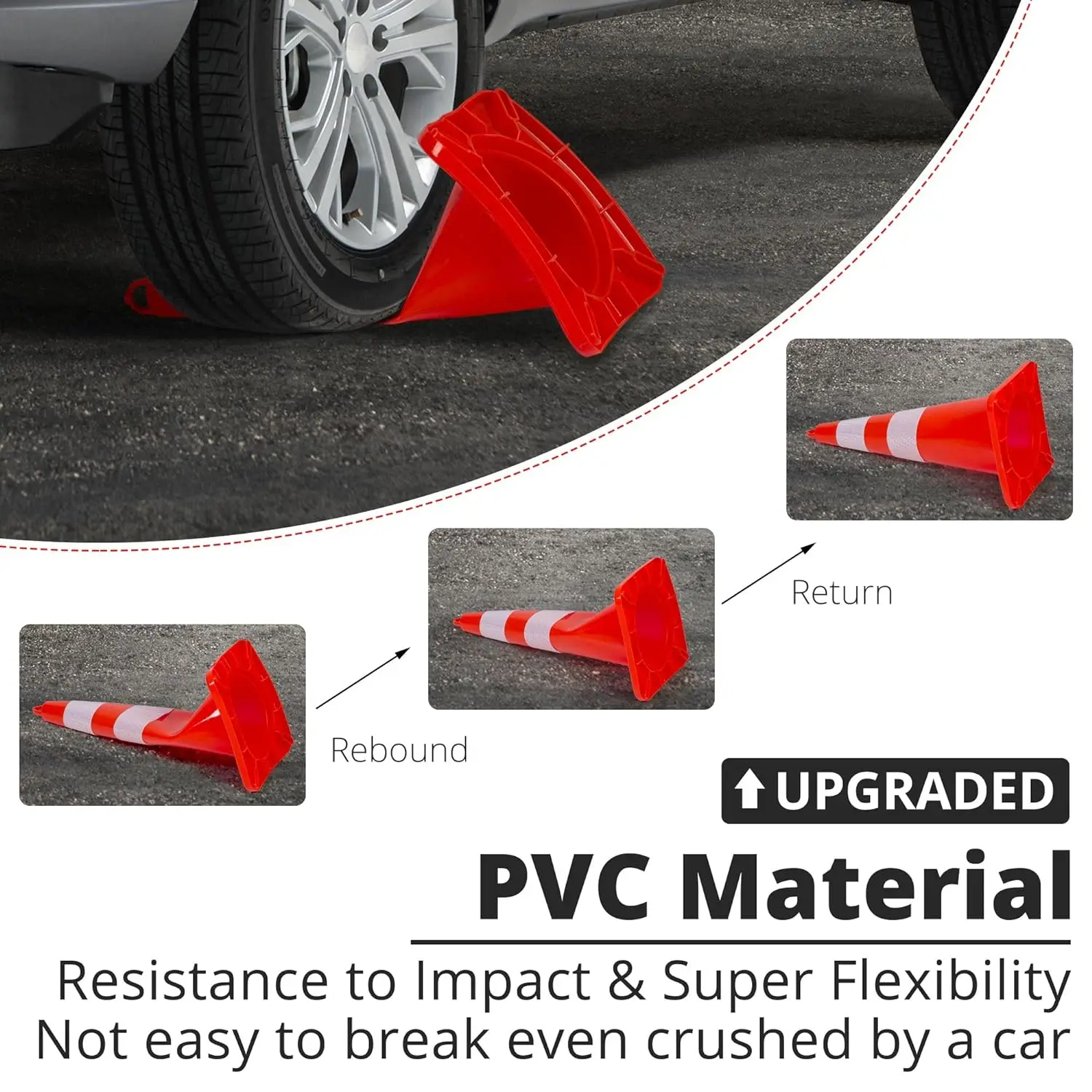 Ant5ppe 35.4inch 28inch Visibility Flexible Reflective Collars Pvc