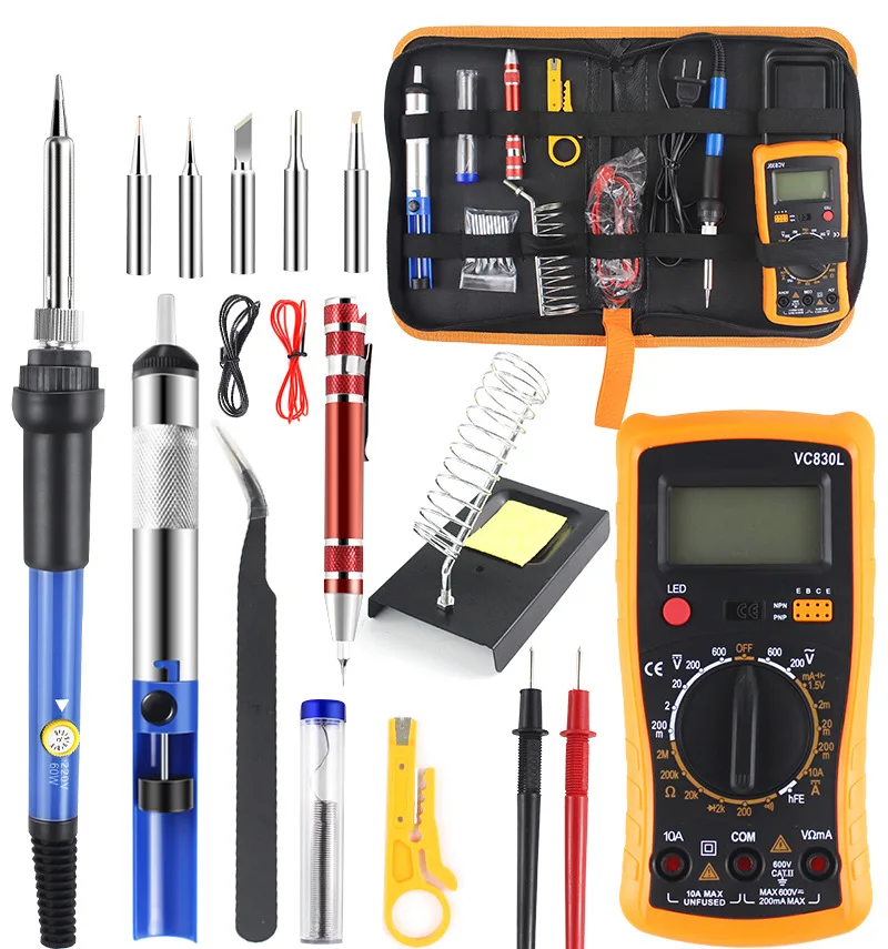 Multifunction Soldering Iron Kit 60w Adjustable Temperature Electric ...