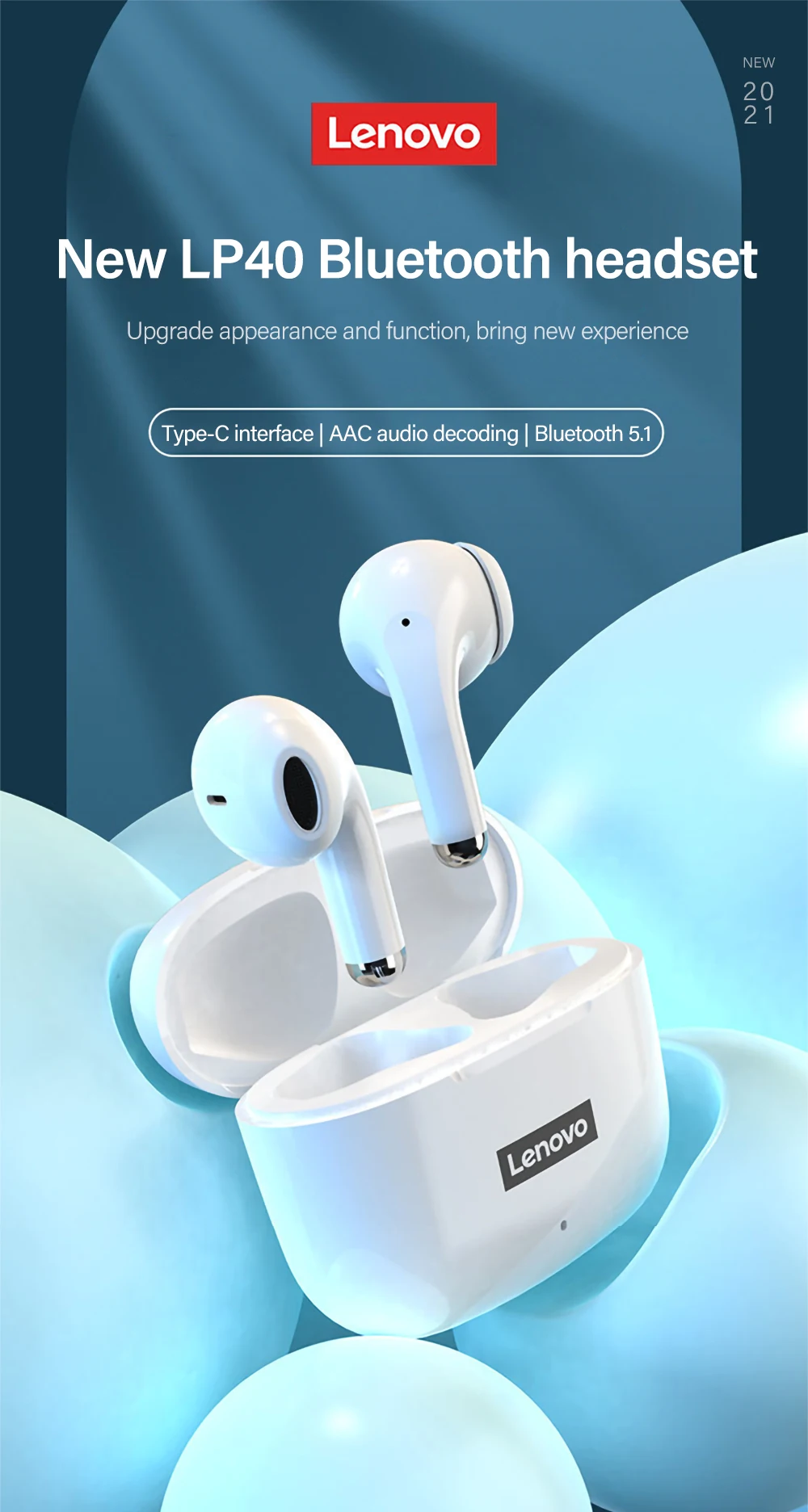 Generic Lenovo Livepods Lp40 Lp50 Tws Bluetooth Earphone Mini Wireless  Earphone | Jumia Nigeria