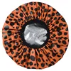 Bonnet à cheveux imprimé zèbre orange