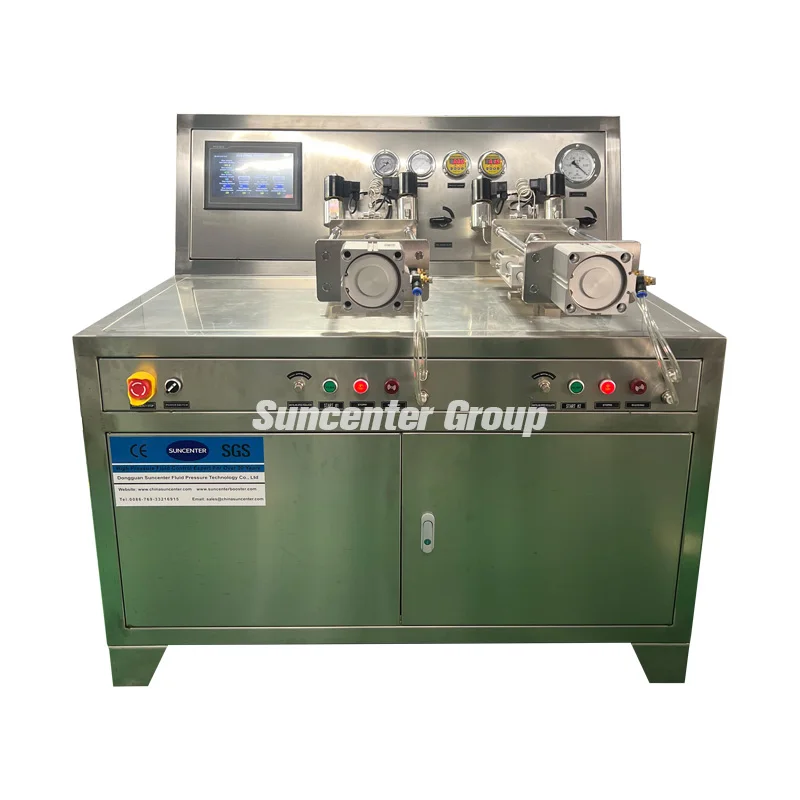 PLC Controlled Dual Station CO2 Filling Machine for 0.6L Sodastream Cylinder Electric High Pressure 500ml for Food Beverage