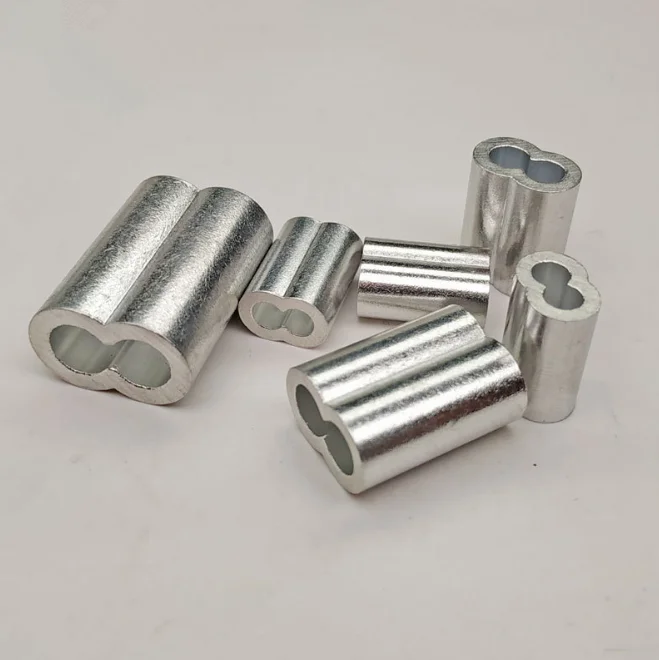 340Pcs Doppia Ghiera Piegatura Loop Manica Alluminio, Morsetti Fune - 7