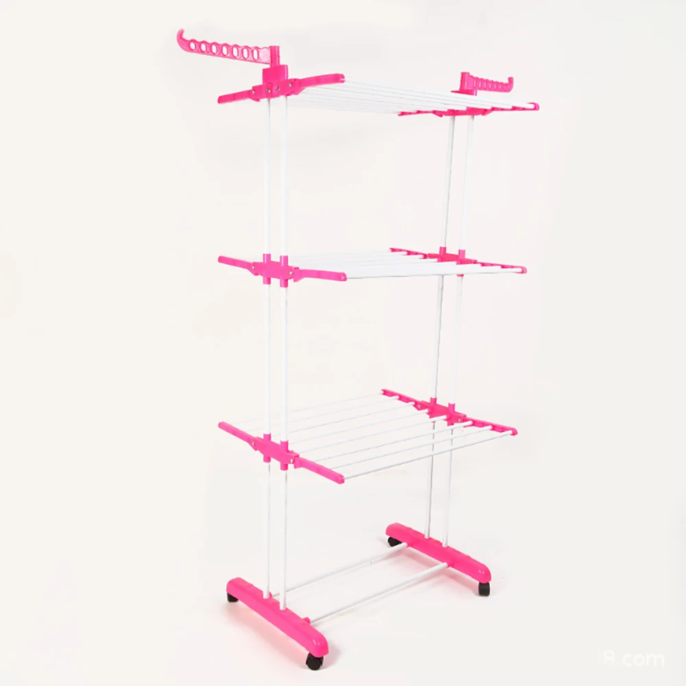 4 Tier Deluxe Large Plastic Lidl Tower Winged Clothes Drying Rack Airer