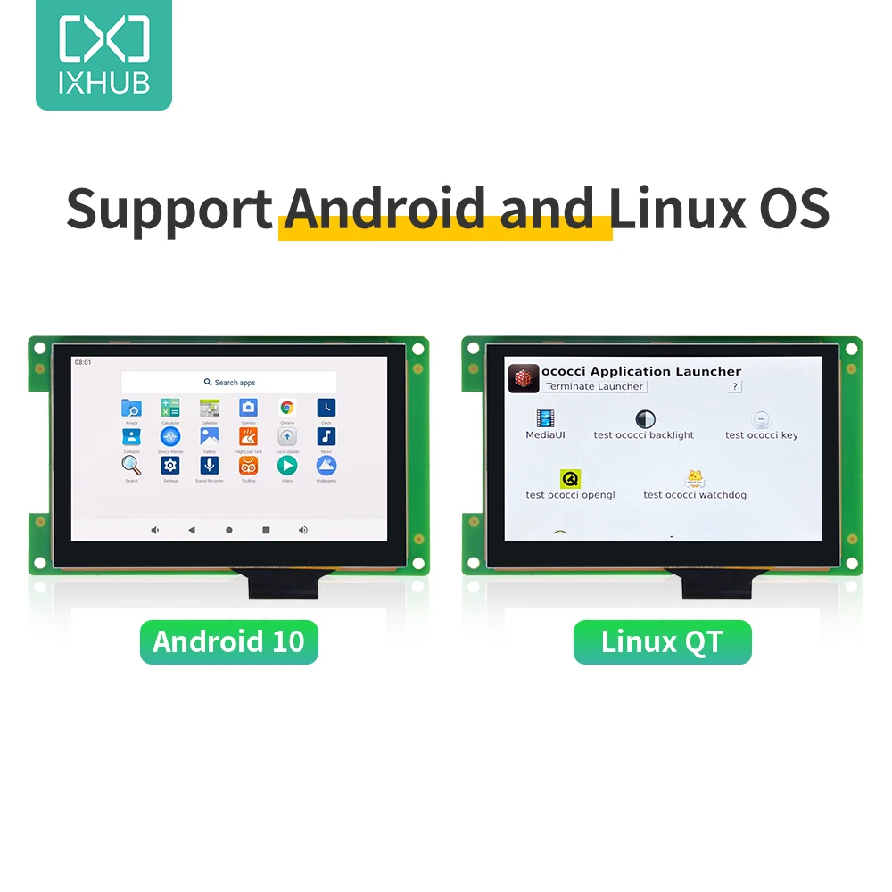 Android Linux IXHUB HMI 4G RAM 128G ROM WIFI Bluetooth 800*480 Smart Display Screen 4.3 inch RGB LCD TFT Module Motherboard