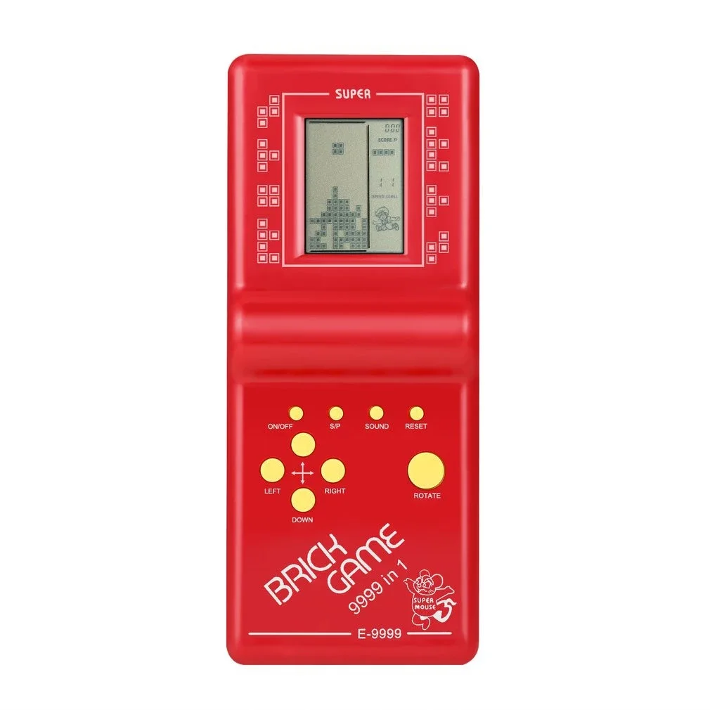 E-9999 Hand-Held Gaming Device Russia Brick Square 24 Games Console Nostalgic Electronics Brain Game Plastic Music Voice