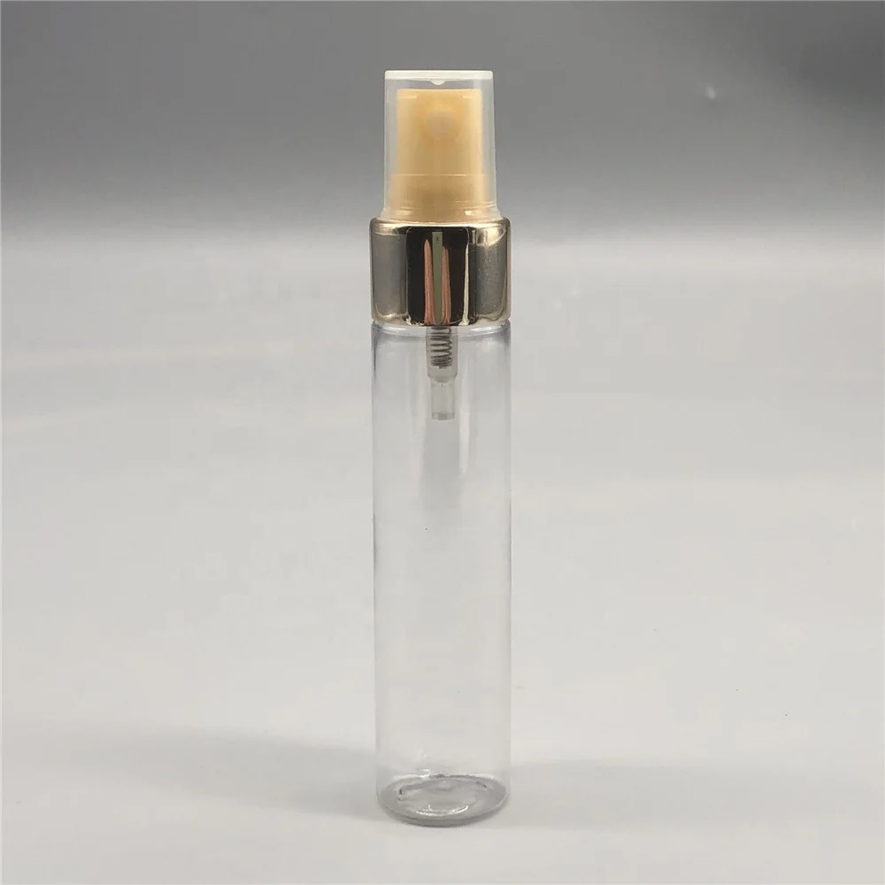 Empty Fine Mist Bottle 30ml Cylinder PET Plastic Perfume Toner Shampoo Spray Bottle for Travel