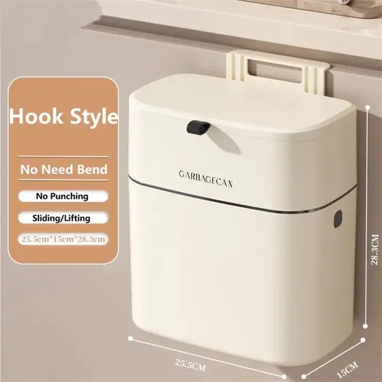 Big Storage Bucket White Kitchen Container Case Cabinet Cesta De Lixo Com Tampa