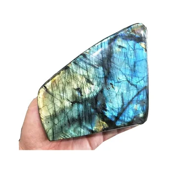 Sell Natural Crystal gemstone chunk irregular labradorite polished Shimmering gem crystal for home decoration