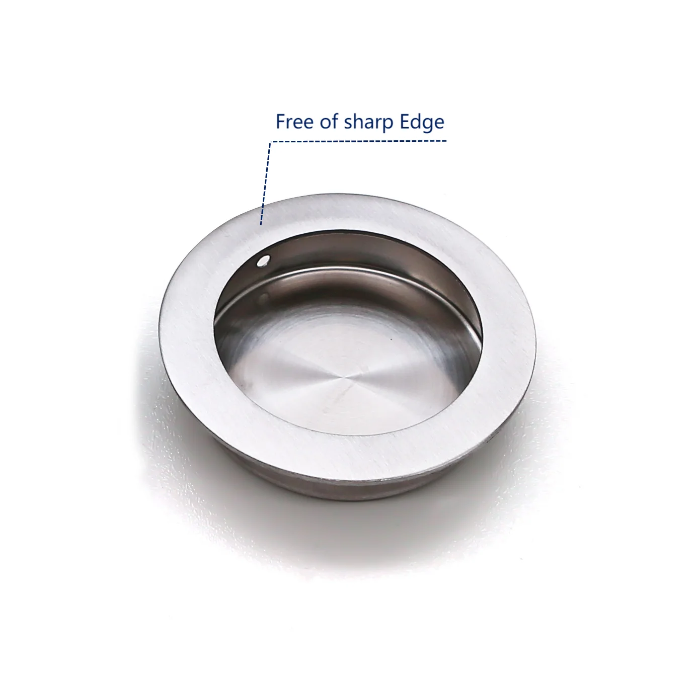 Round Circular Flush Recessed Sliding Door Handles Finger Pulls Hidden