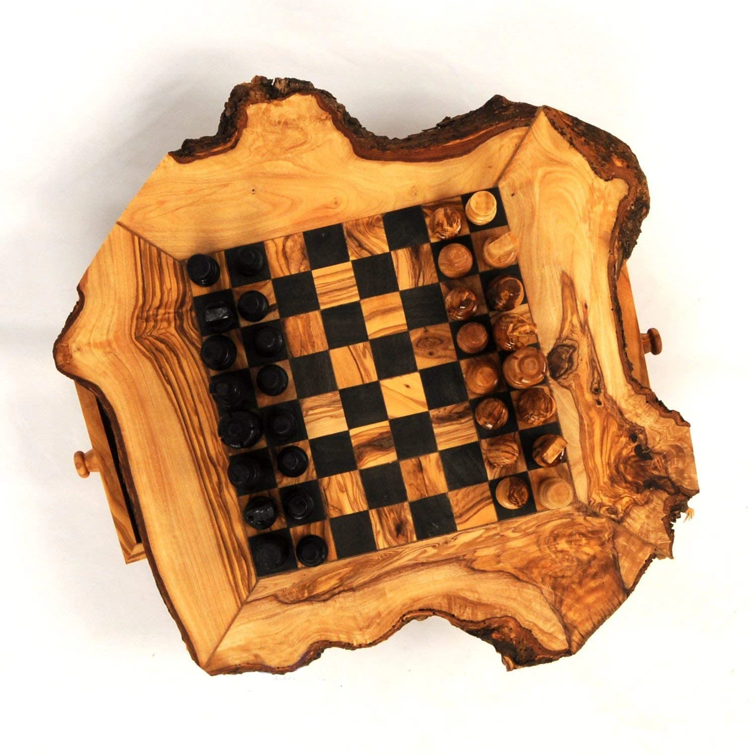 Wooden Chess Set 12/15 Inch 30/37 Cm Mosaic / Walnut / -  Norway