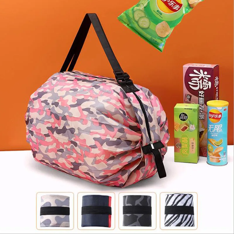 Foldable Shopping Bag Waterproof Travel Beach Bag Supermarket Grocery  Portable Shopper Bag