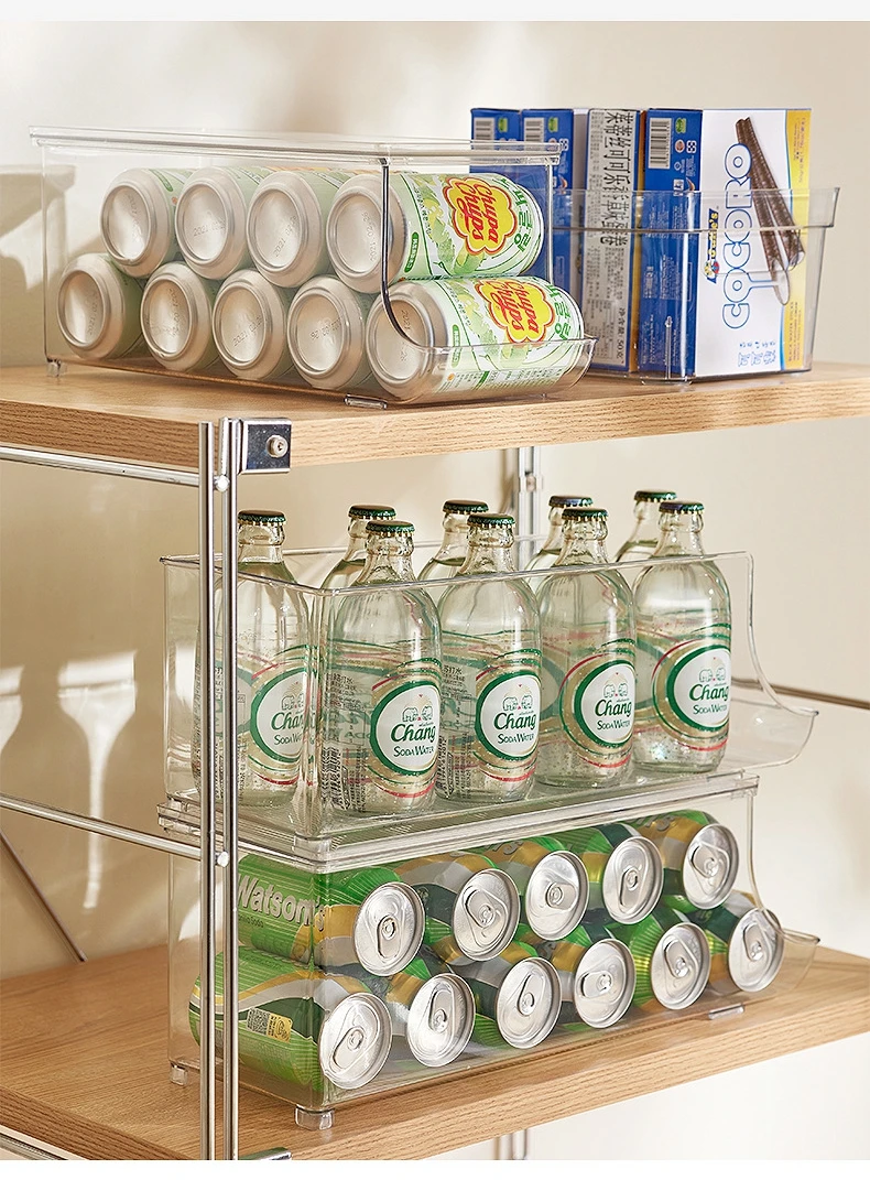 Ff1297 Kitchen Stackable Soda Can Holders Bins Countertops Fridge