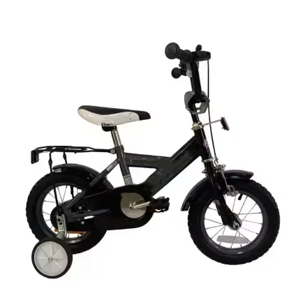 12-Inch Kids Bike with New Design Durable Steel Frame Foot Brake Rear Carrier Single Speed Ride-On Toy with Ordinary Pedal
