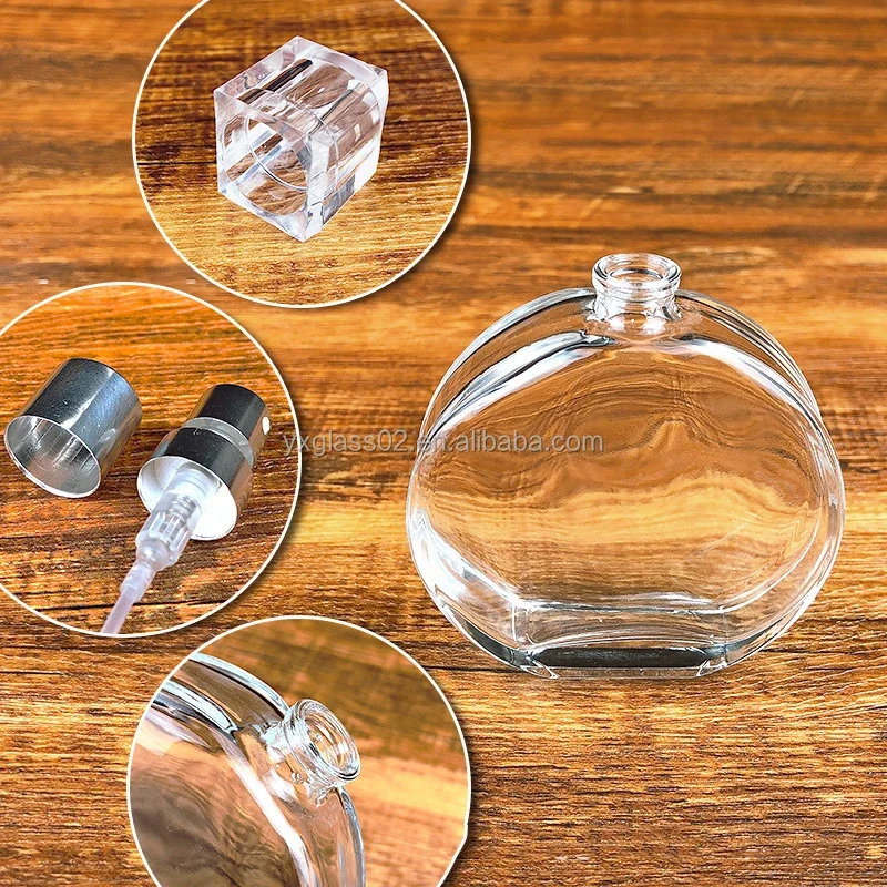 Custom perfume cosmetic glass bottle packaging luxury noble style glass container 50ml100ml details