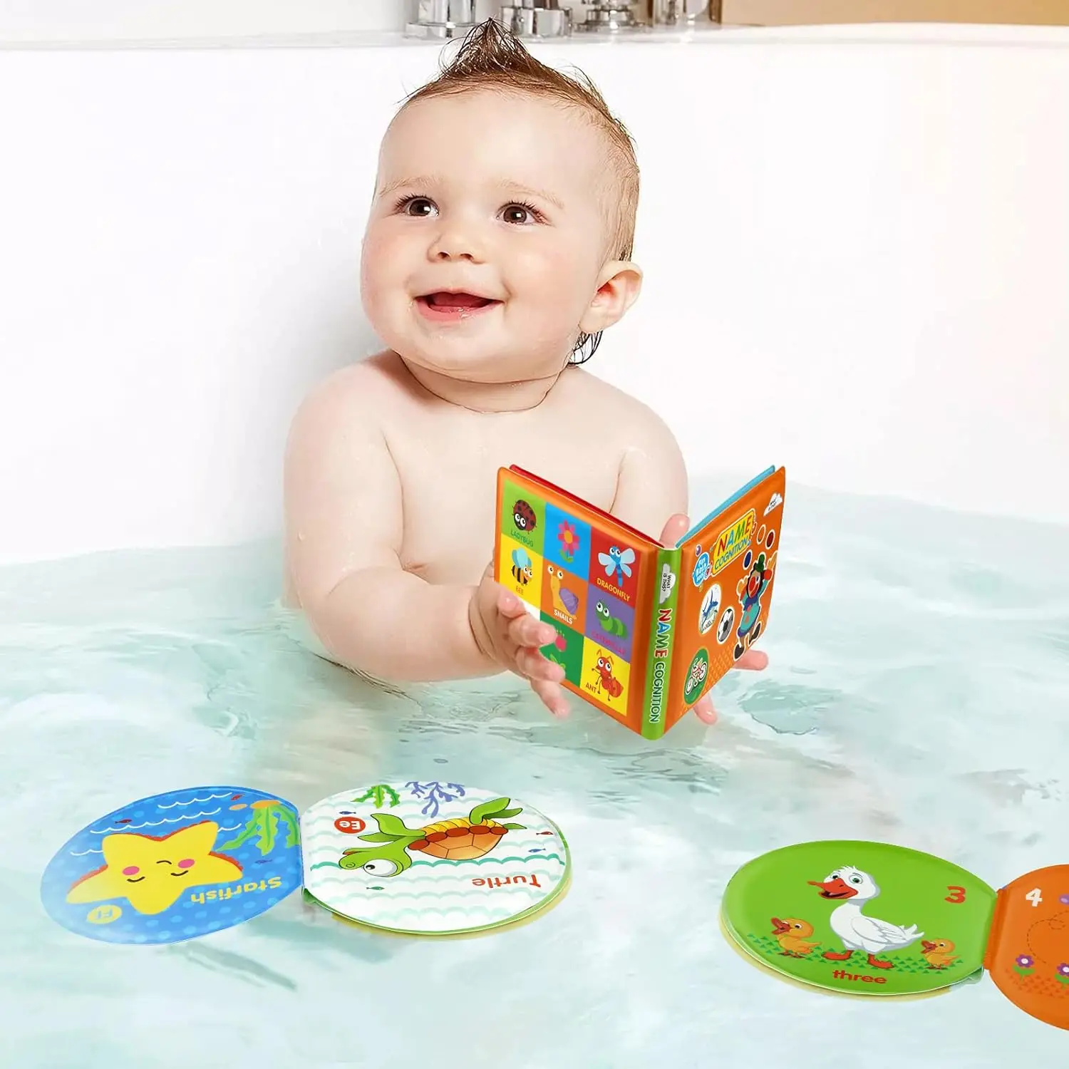 product custom cutesoft peva waterproof baby educational bath book for kids with funny animals child book printing bath book977-29